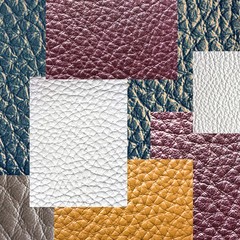 Classic beautiful paisley pattern. seamless blue patchwork and textured leather paisley