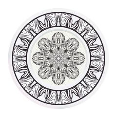 matching decorative plates. Decorative mandala ornament. Vector illustration. for interior design, circle medalion, colorful kitchen