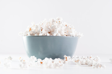 Bowl of popped popcorn