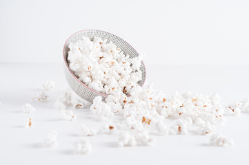 Bowl of popped popcorn