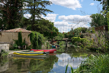 Ruisseau la Guirlande, Bassac, Charentes, Nouvelle-Aquitaine, France