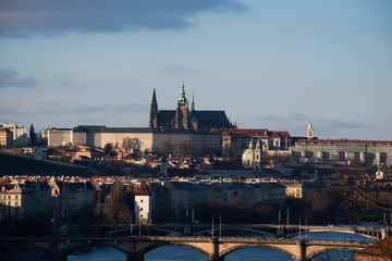 prague cityscape from southern part