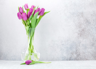 Colorful tulips flower bouquet