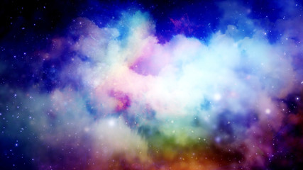 3D rendering of a stellar nebula and cosmic dust, cosmic gas clusters and constellations in deep space. Elements of this image furnished by NASA