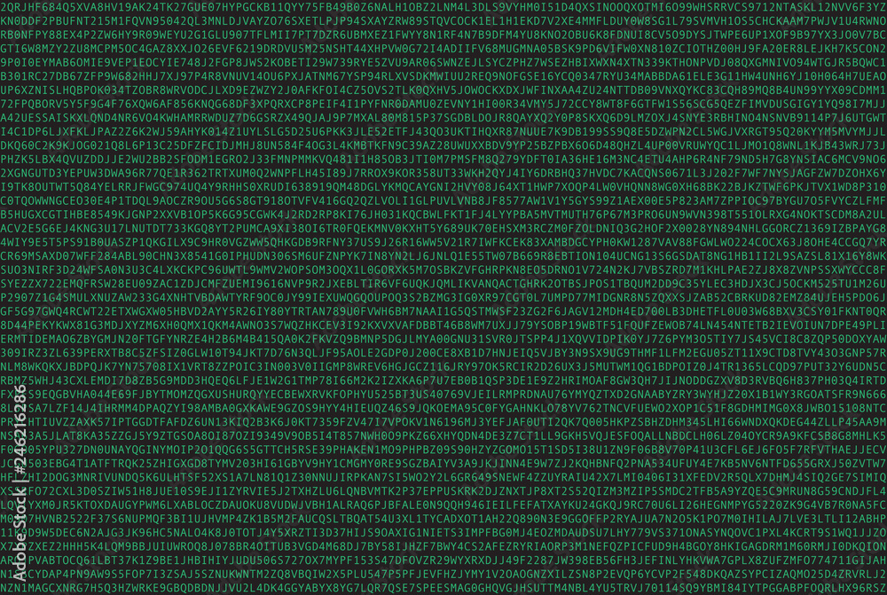 Poster computer data by symbols on green background. seamless pattern.