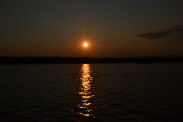 volga river sunset steam ship samara 