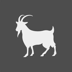Goat vector silhouette. Farm animal silhouette