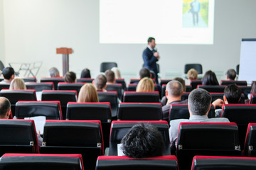 Moscow, Russia - January, 22, 2019: image of the Conference