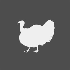Turkey vector silhouette. Farm animal silhouette