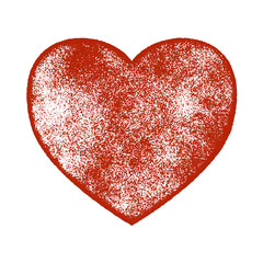 Grunge Heart Isolated