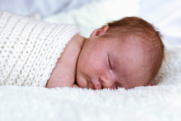 Infant portrait in white