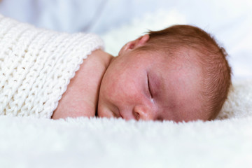 Infant portrait in white