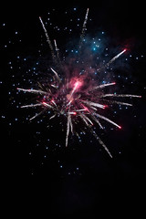 fireworks in the night sky