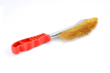 Wire brush on white
