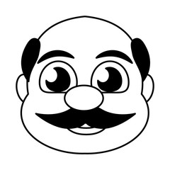 man face bald character