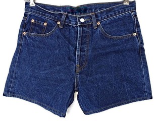 Blue color isolated denim jean shorts clothes on the white background