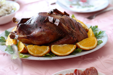 Roast duck with orange