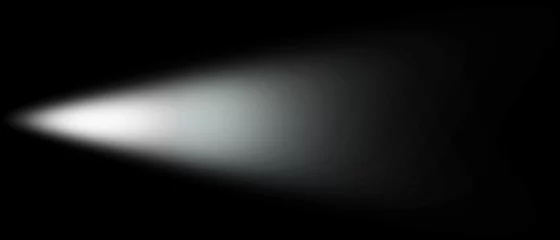Foto op Plexiglas Lichteffect schijnwerper. Spotlight zwart-wit verlichting. Lichteffecten. Geïsoleerd op zwarte achtergrond. 3d illustratie © oobqoo