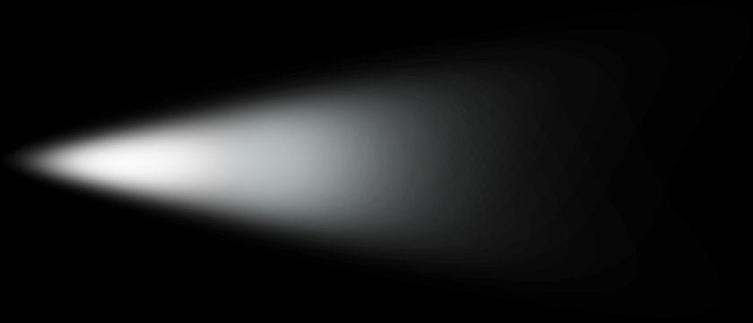 Light Effect Spotlight. Spotlight Black and White Lighting. Light Effects. Isolated on black background. 3d illustration