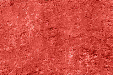 LIVING CORAL. Color of the year 2019 concept. Living coral 2019 paint texture. Pink background