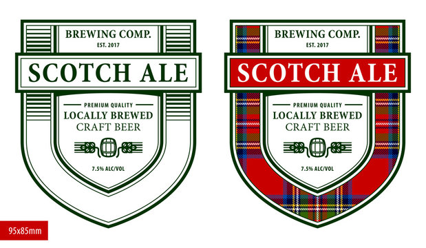 Beer label template in modern style