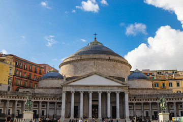Basilica of San Francesco di Paola in Piazza del Plebiscito (Plebiscite Square), Naples, Italy