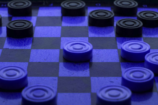 checkers game close up