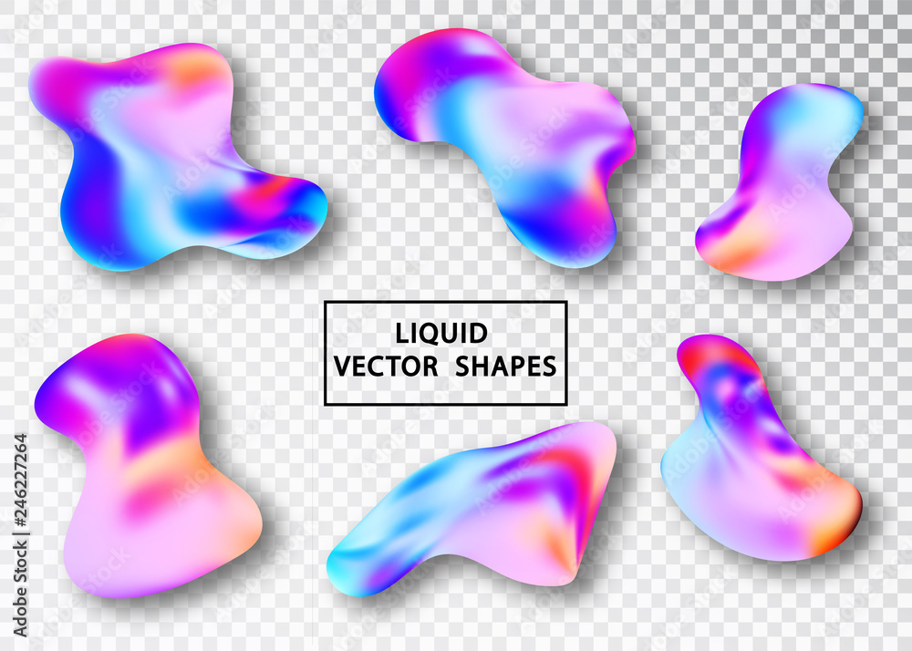 Poster fluid shape layout isolated template. fluid gradient elements. colorful abstract shapes. futuristic 