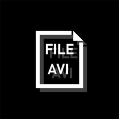 AVI File icon flat