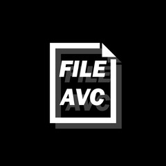 AVC File icon flat