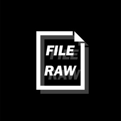 RAW File icon flat