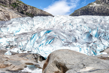 the view of the glacier