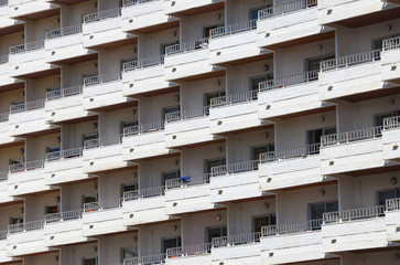 Hotel balconies  pattern - background