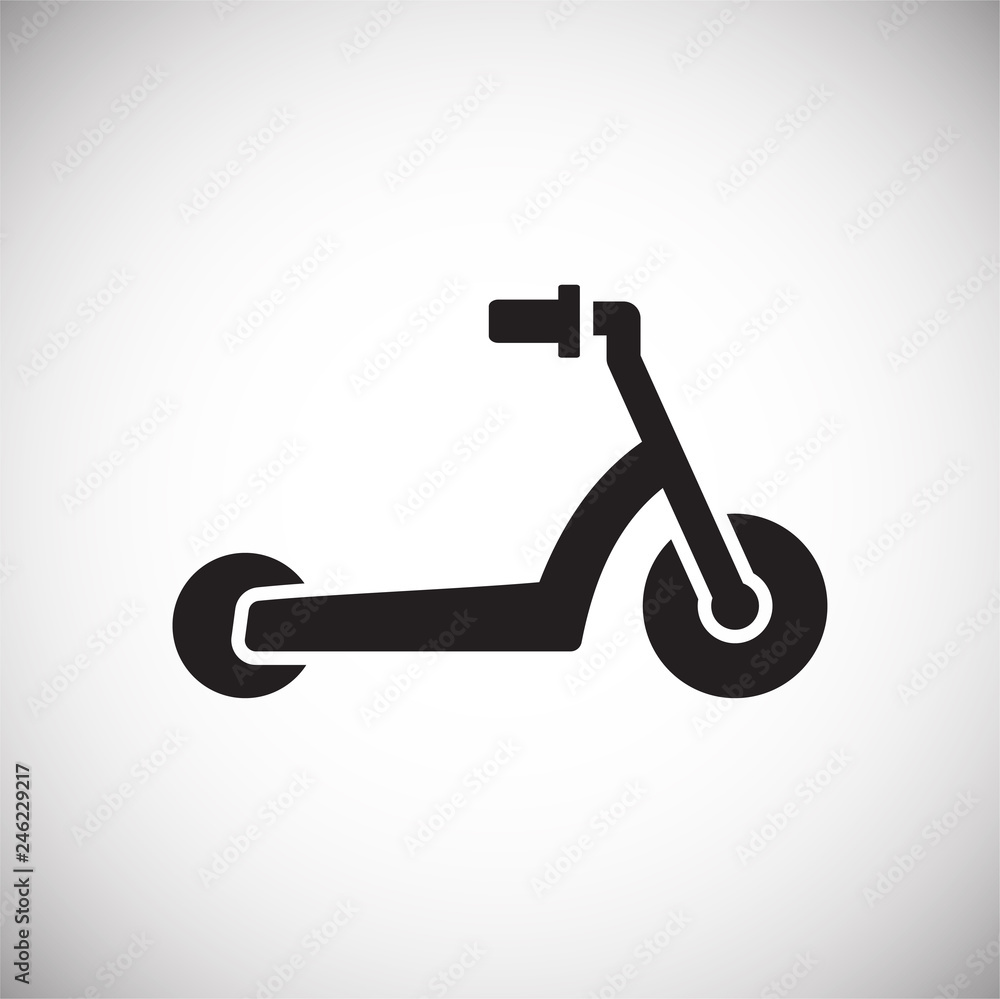 Poster scooter icon on white background for graphic and web design, modern simple vector sign. internet con