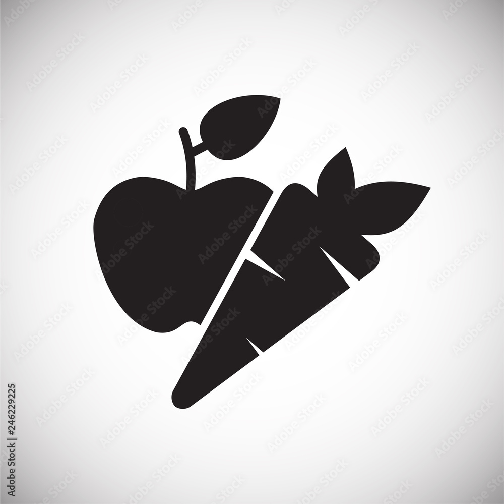 Poster healthy food icon on white background for graphic and web design, modern simple vector sign. interne