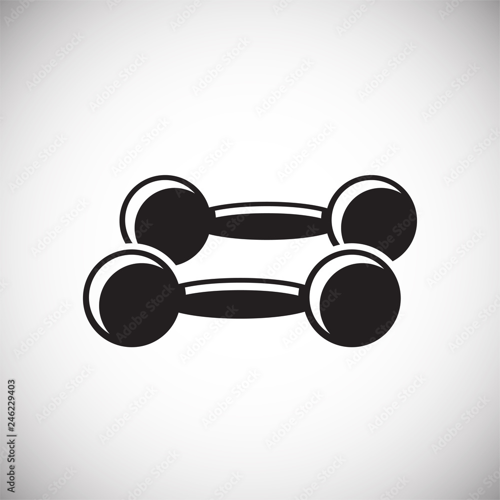 Poster dumbbell icon on white background for graphic and web design, modern simple vector sign. internet co