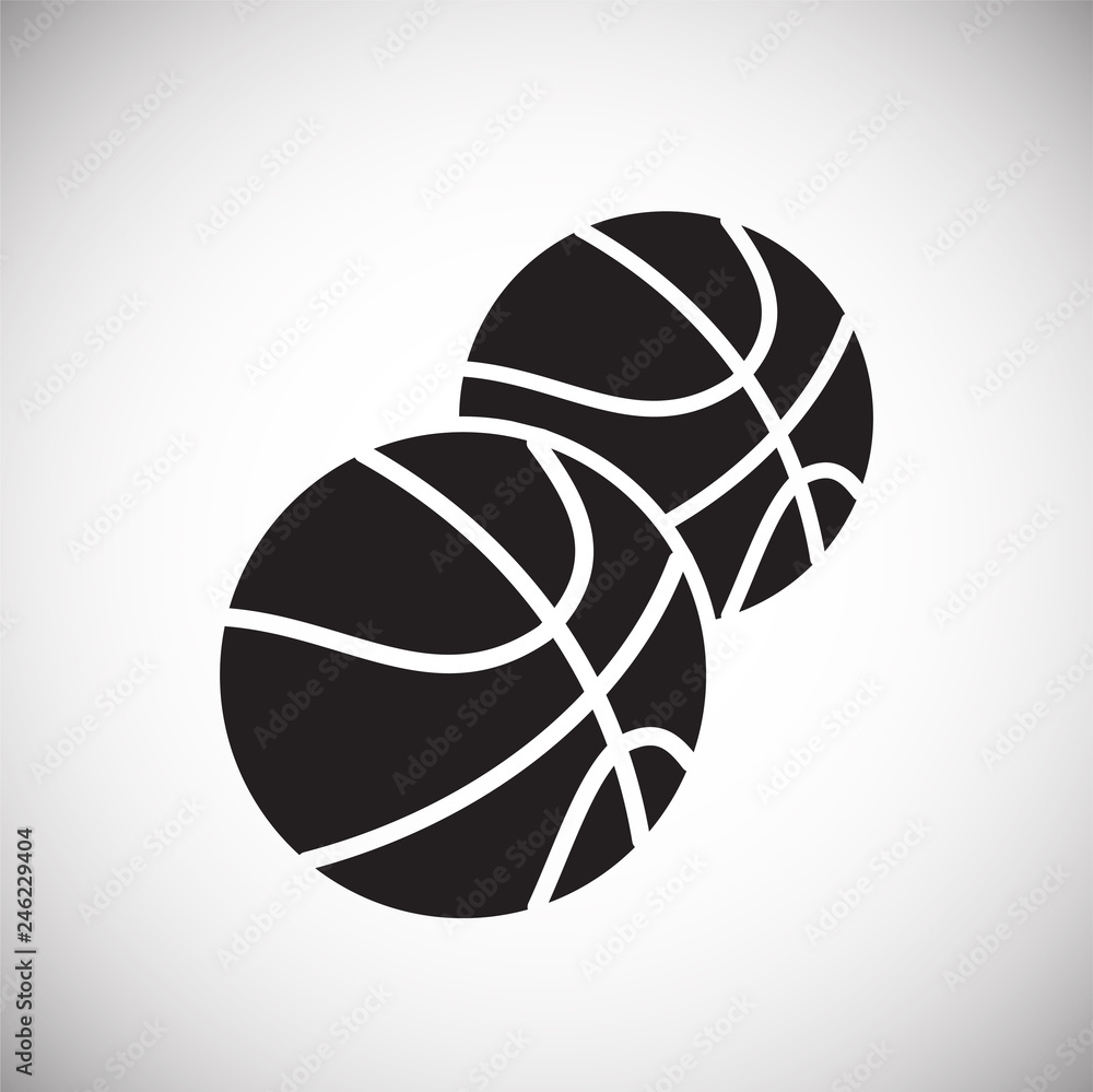 Poster baketball icon on white background for graphic and web design, modern simple vector sign. internet c