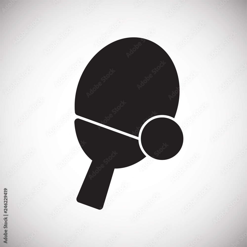 Poster table tennis icon on white background for graphic and web design, modern simple vector sign. interne