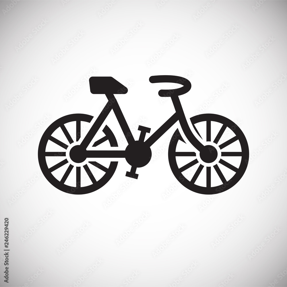 Poster bicycle icon on white background for graphic and web design, modern simple vector sign. internet con