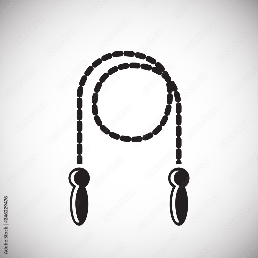 Poster jumping rope icon on white background for graphic and web design, modern simple vector sign. interne