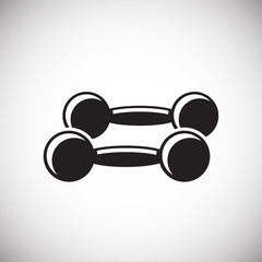 Dumbbell icon on white background for graphic and web design, Modern simple vector sign. Internet concept. Trendy symbol for website design web button or mobile app