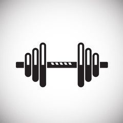 Fototapeta na wymiar Dumbbell icon on white background for graphic and web design, Modern simple vector sign. Internet concept. Trendy symbol for website design web button or mobile app