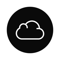 Outline Cloud icon vector isolated on white background. Modern, linear vector sign for mobile app and web design.