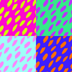 set of vector patterns with colorful background and blots