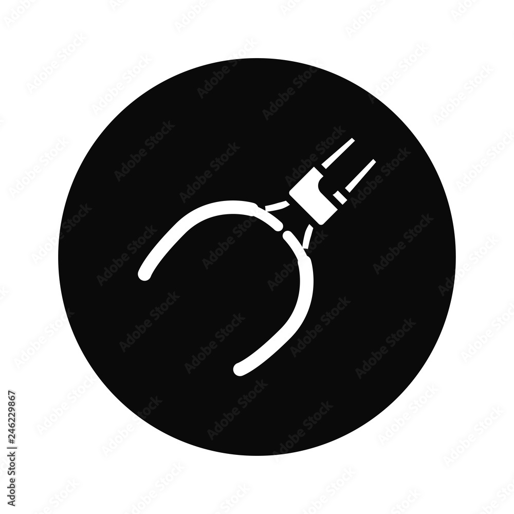 Poster filled pliers icon vector isolated on white background. modern symbol in trendy flat style for mobil