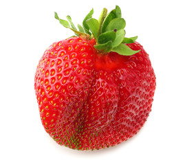 Strawberry isolated on white background. Healthy food.