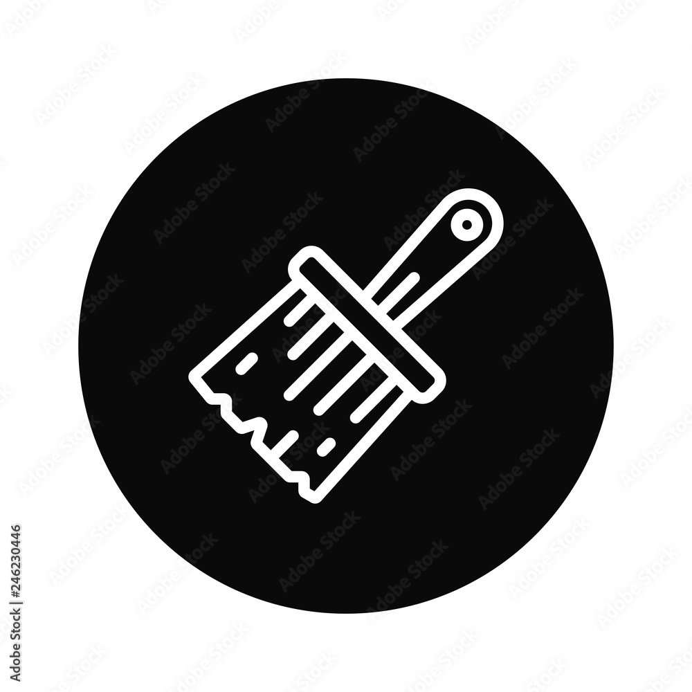 Poster outline paint brush icon isolated on white background. modern, simple vector sign for mobile app and