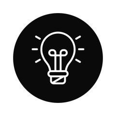 Light bulb vector icon