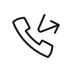 call forwarding. minimal thin line web icon. simple vector illustration outline. concept for infographic, website or app