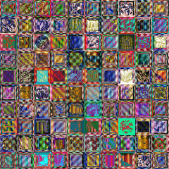 Fototapeta premium Old fashioned and grunge style textured fabric and textile background.